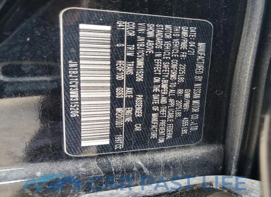 JN1BJ1CV3MW315206# 13