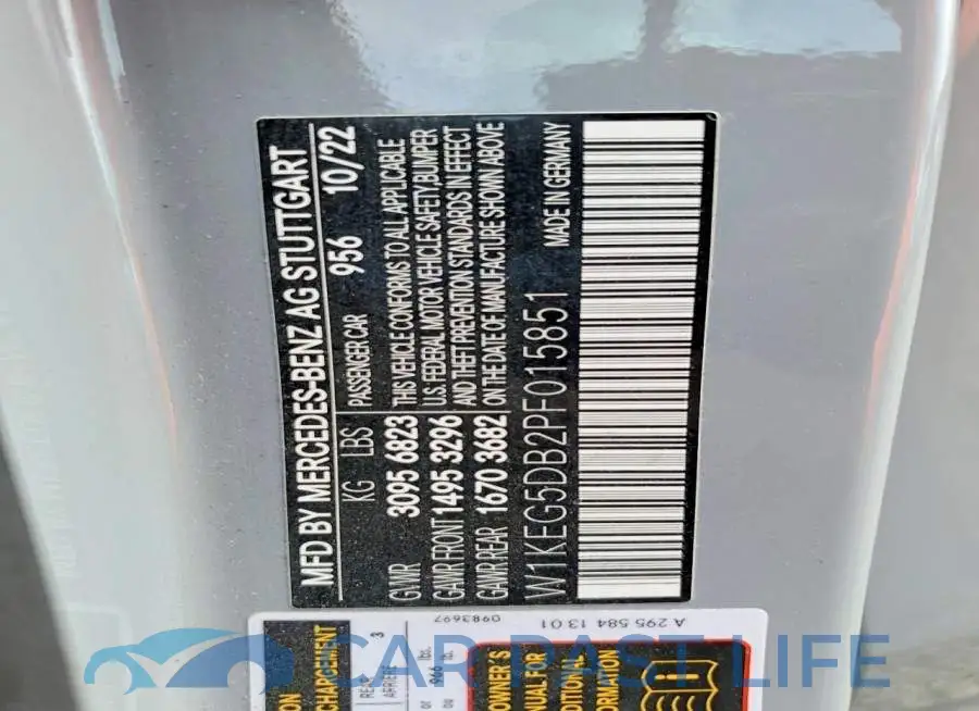 W1KEG5DB2PF015851# 12