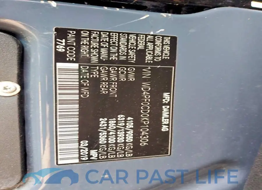 WD4PF0CD0KP104306# 12
