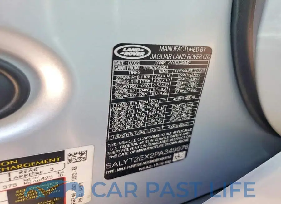SALYT2EX2PA349976# 14