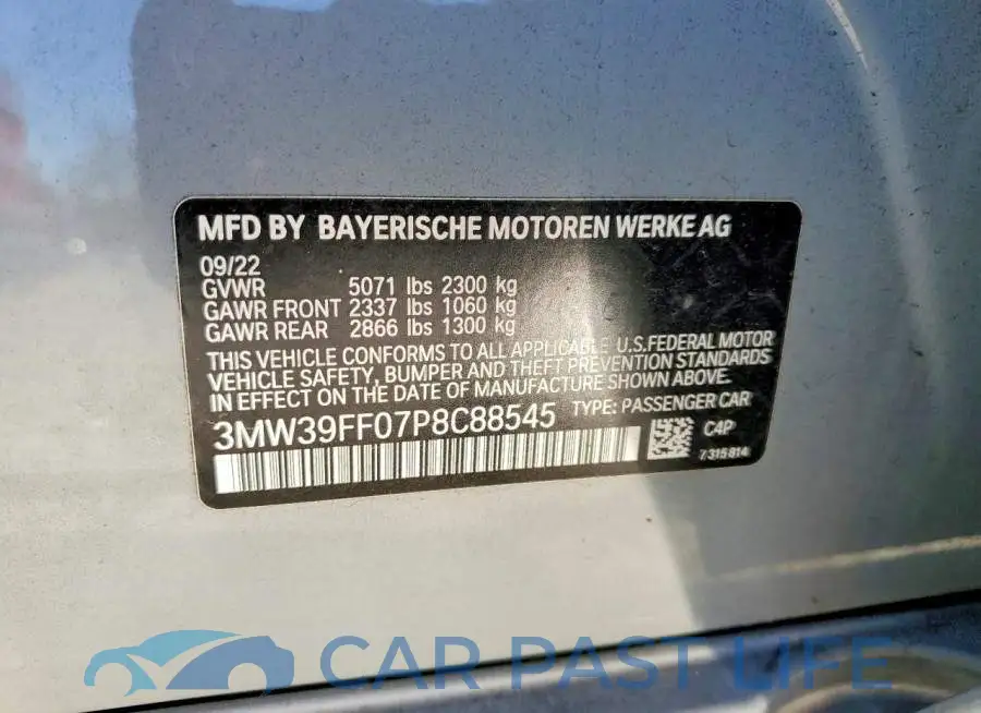 3MW39FF07P8C88545# 12