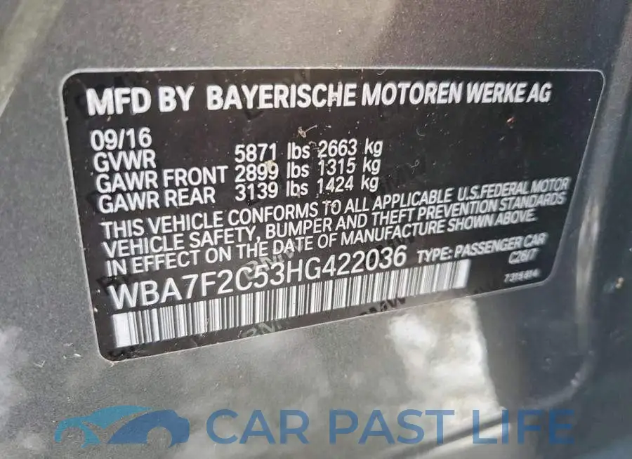 WBA7F2C53HG422036# 12