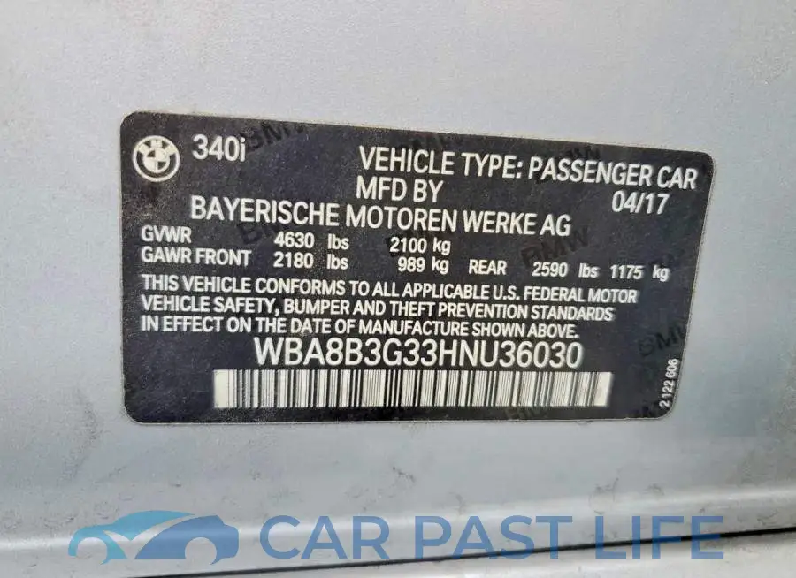 WBA8B3G33HNU36030# 12