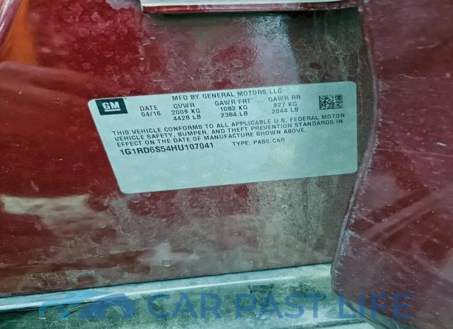 1G1RD6S54HU107041# 12