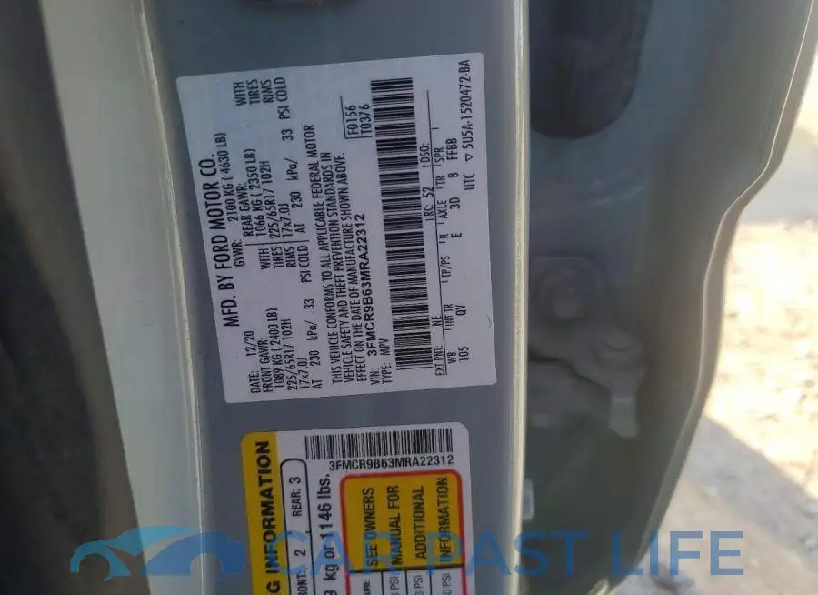 3FMCR9B63MRA22312# 13