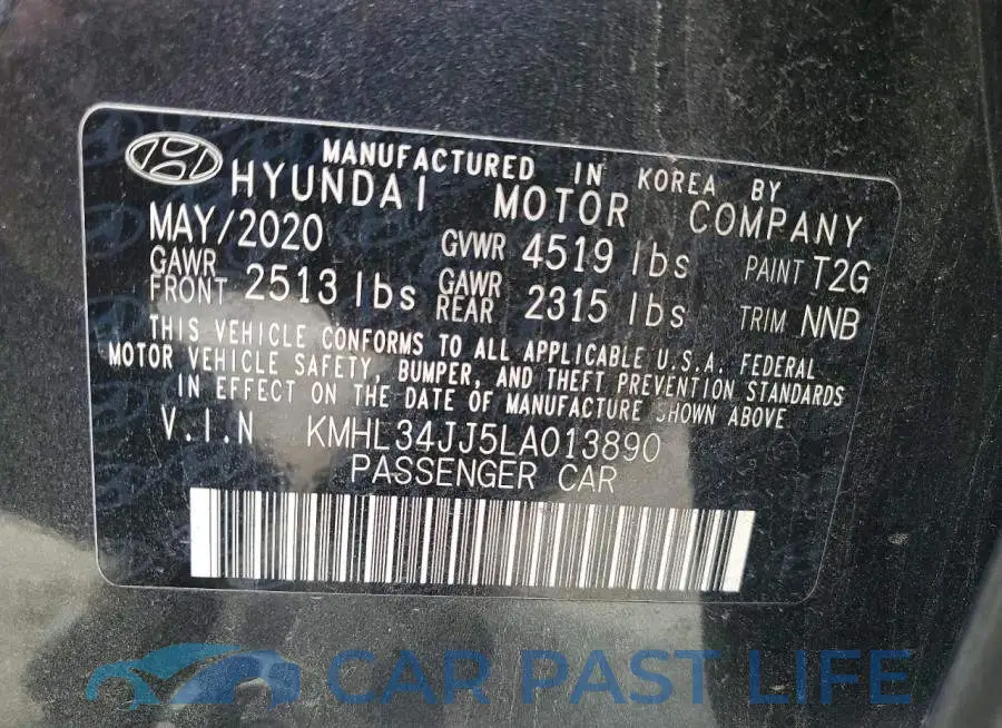 KMHL34JJ5LA013890# 12