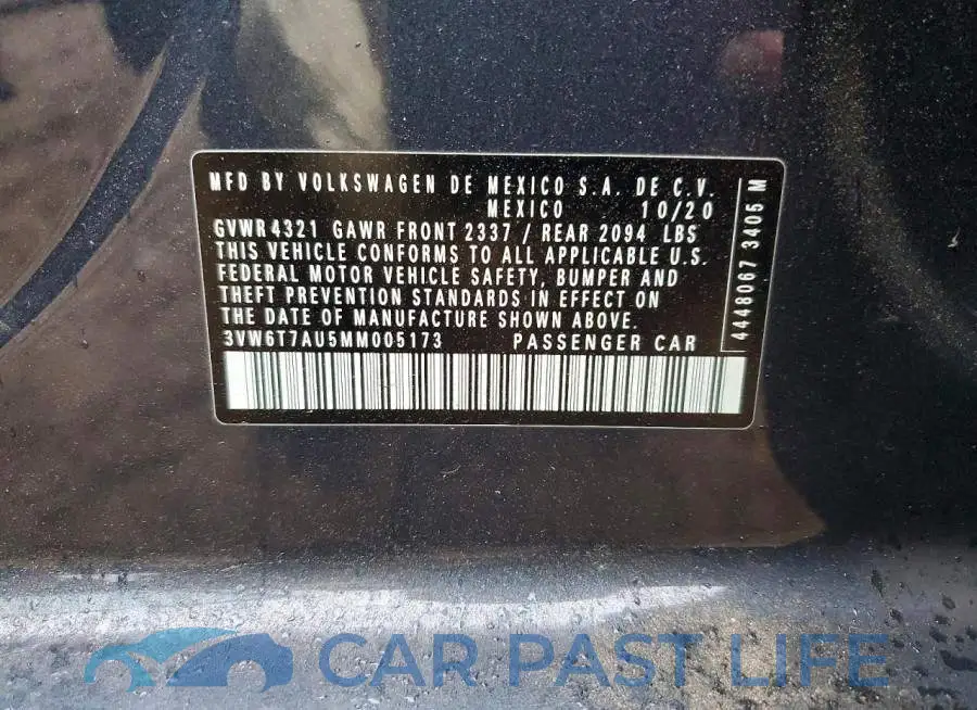 3VW6T7AU5MM005173# 12
