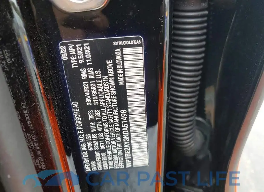 WP1BE2AY3NDA51498# 14
