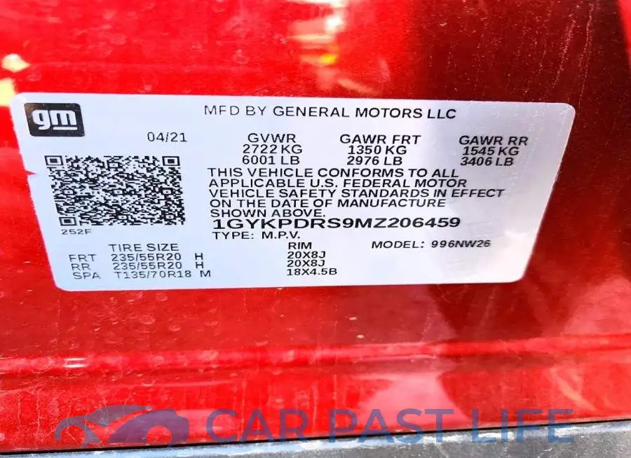 1GYKPDRS9MZ206459# 13