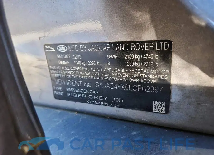SAJAE4FX6LCP62397# 12