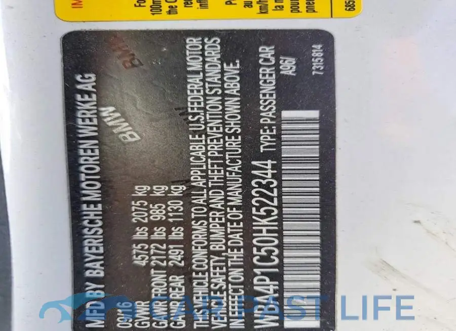 WBA4P1C50HK522344# 12