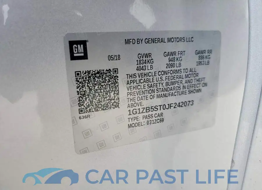 1G1ZB5ST0JF242073# 12