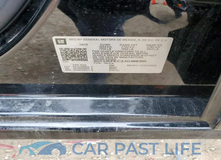 3GCUKPEC2JG388305# 12