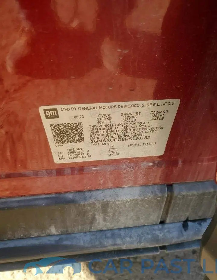 3GNAXUEG8RS130182# 13