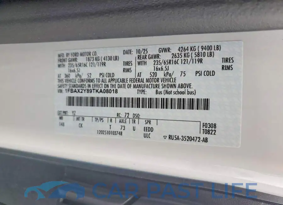 1FBAX2Y89TKA08018# 14
