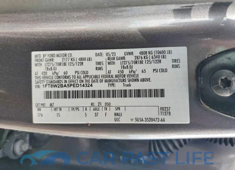 1FT8W2BA5PED14324# 13