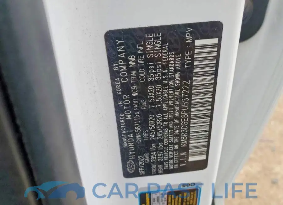 KM8R3DGE8PU537222# 13