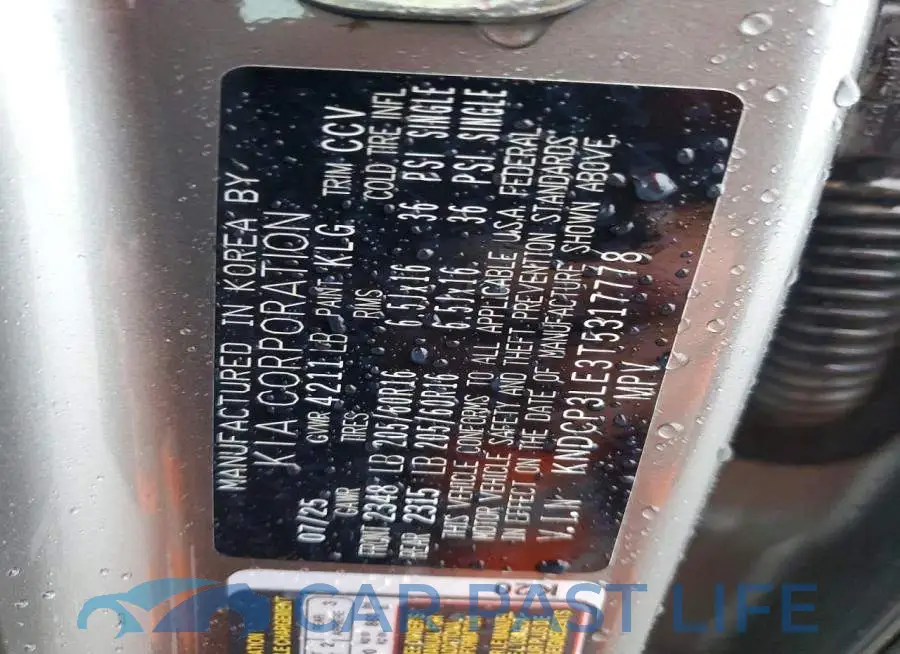 KNDCP3LE3T5317778# 13