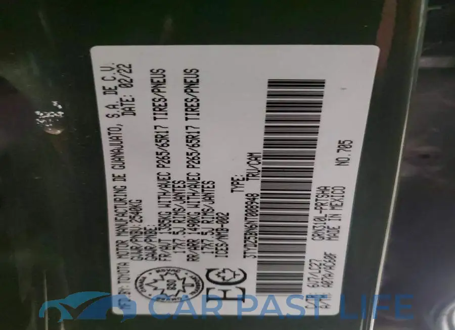 3TYDZ5BN6NT008948# 13