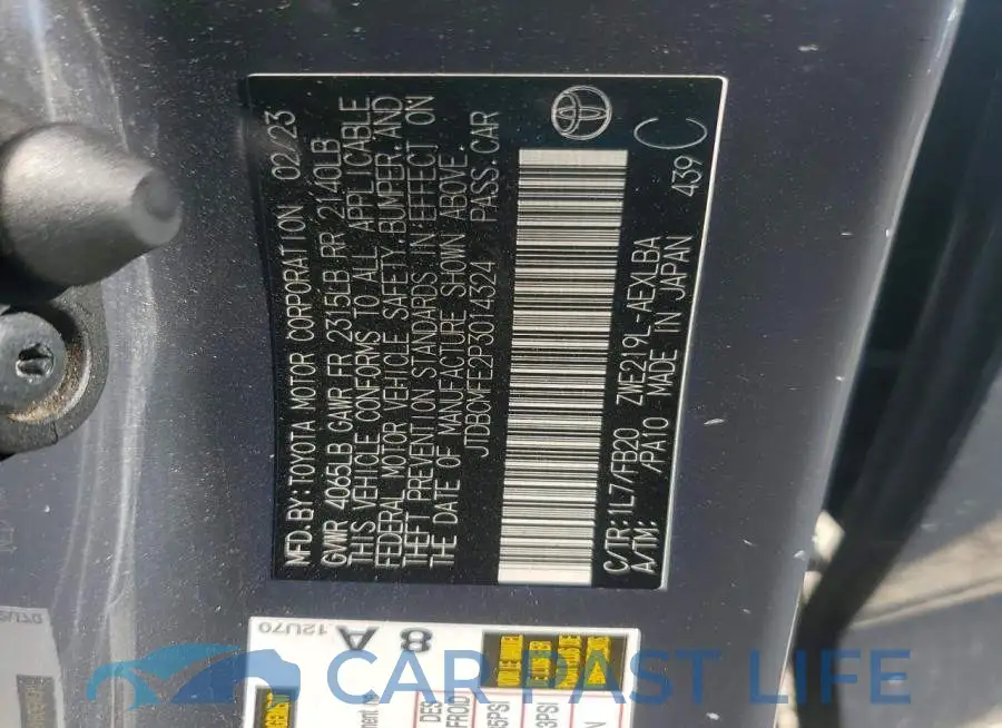 JTDBCMFE2P3014324# 12