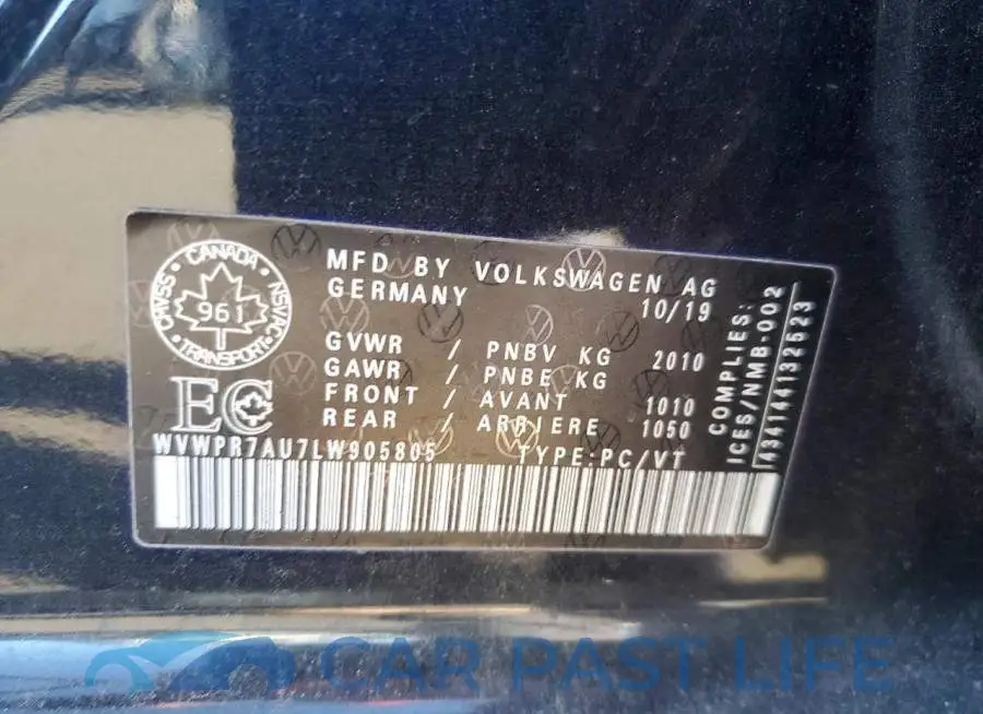 WVWPR7AU7LW905805# 13