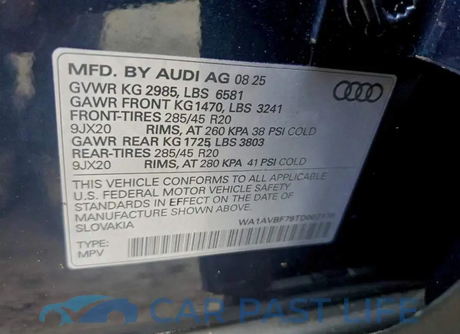 WA1AVBF79TD002178# 13