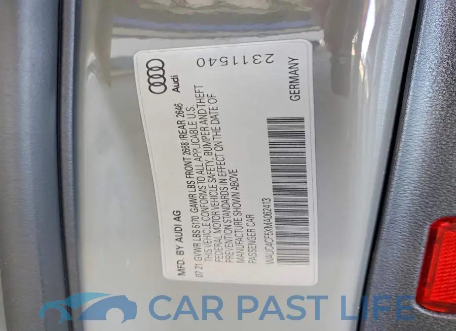 WAUC4CF5XMA062413# 12