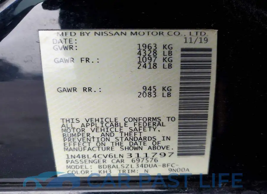 1N4BL4CV6LN311797# 12