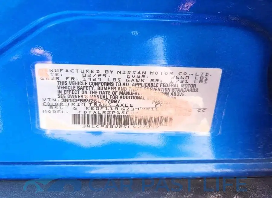 3N1CP5BV2SL477097# 12