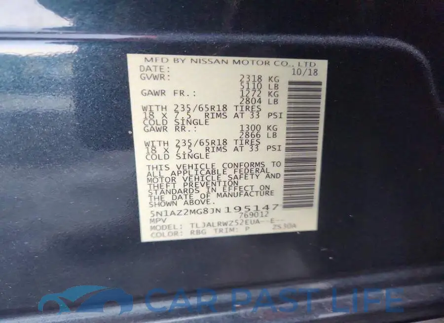 5N1AZ2MG8JN195147# 13