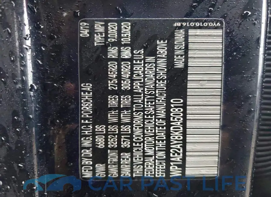 WP1AE2AY8KDA50810# 13