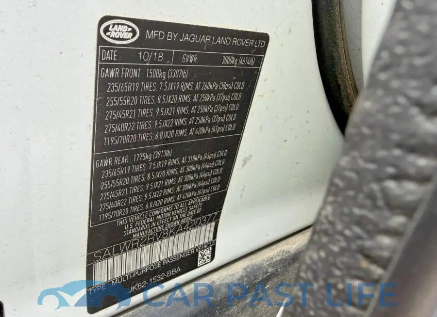 SALWR2RV8KA420377# 10