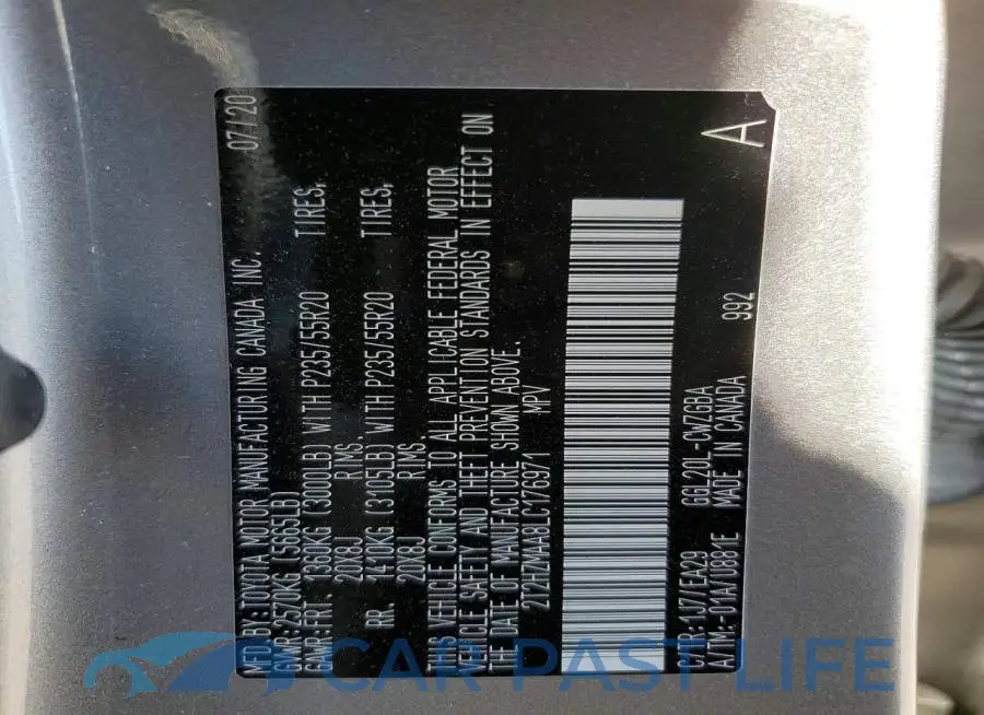 2T2HZMAA8LC176971# 13