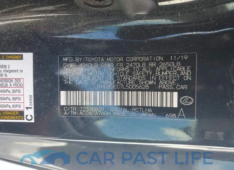 JTHG85EC7L5005628# 13