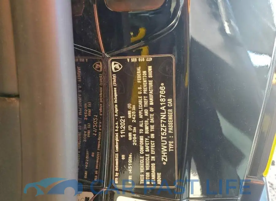 ZHWUT5ZF7NLA18766# 12