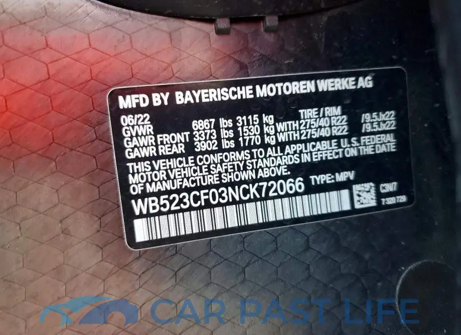 WB523CF03NCK72066# 13
