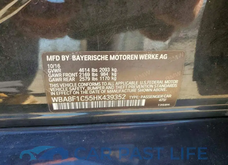 WBA8F1C55HK439352# 12