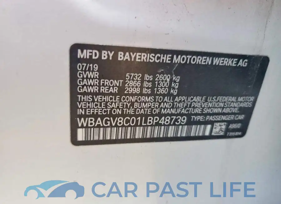 WBAGV8C01LBP48739# 13