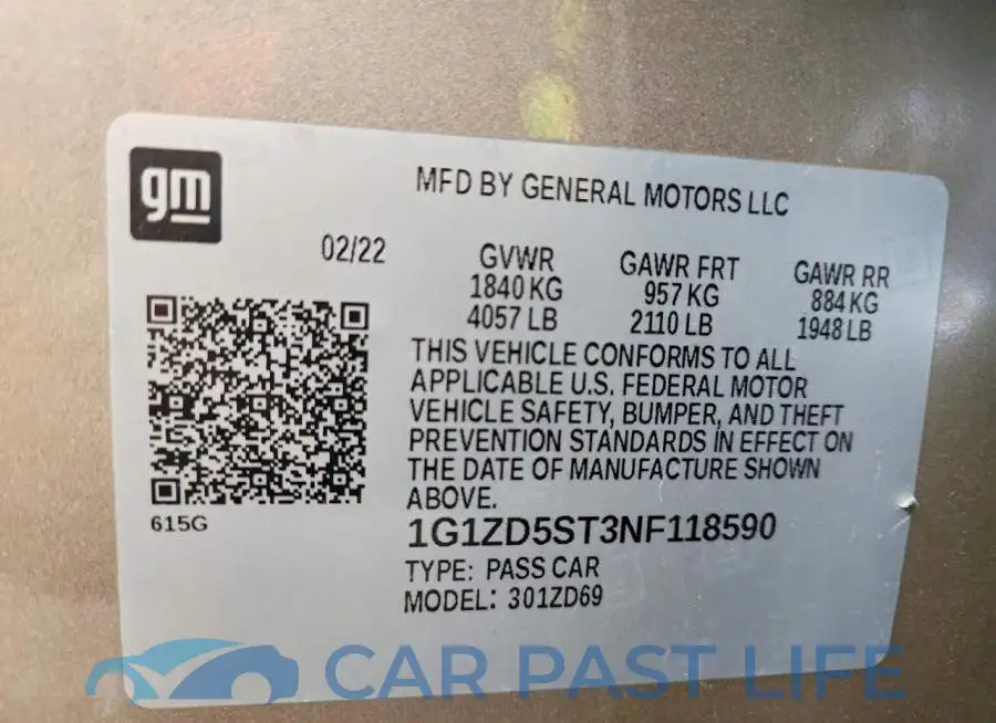 1G1ZD5ST3NF118590# 12