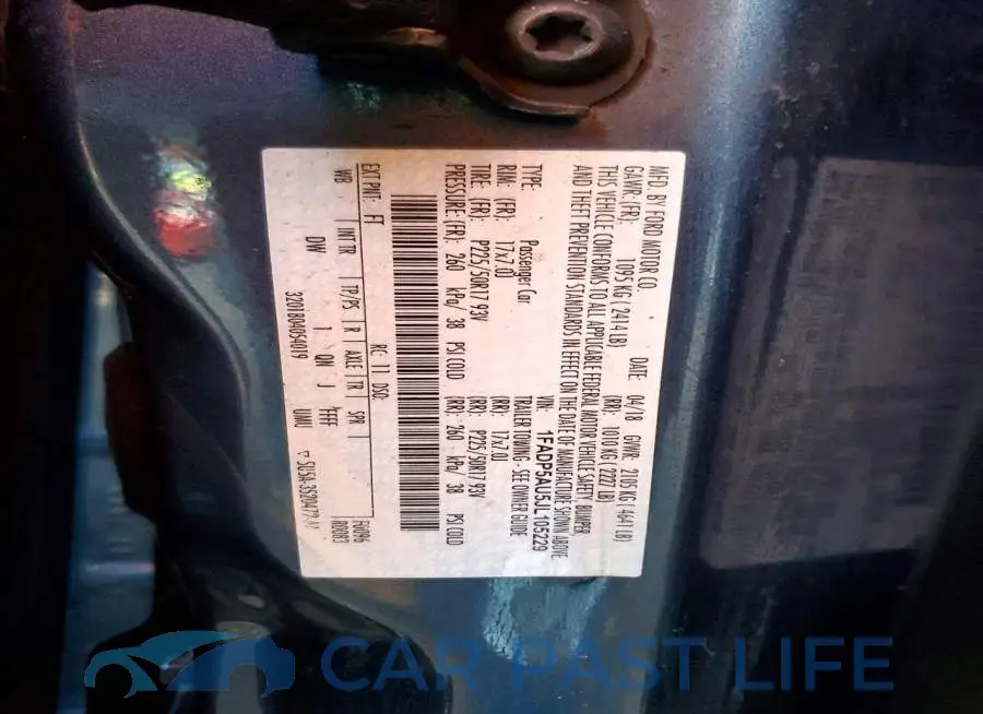 1FADP5AU5JL105229# 12