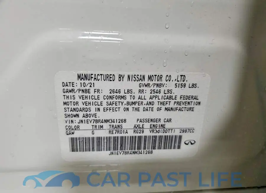 JN1EV7BR4NM341268# 12