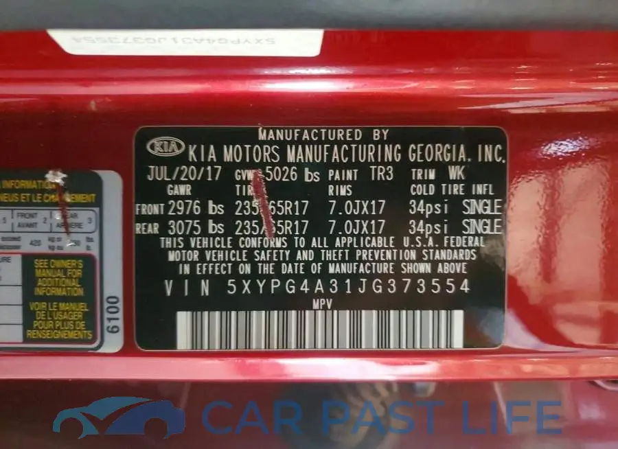 5XYPG4A31JG373554# 12