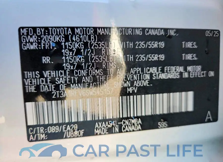 2T3A1RFV6SW545157# 9