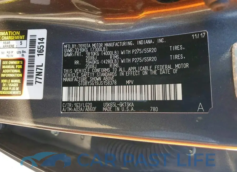 5TDBY5G19JS158378# 13