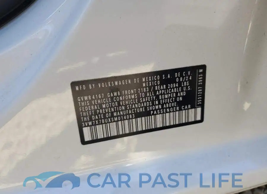 3VW7X7BUXSM014083# 12