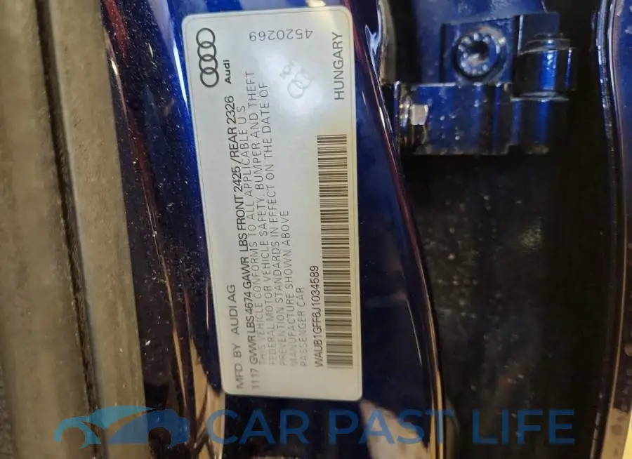 WAUB1GFF6J1034589# 12