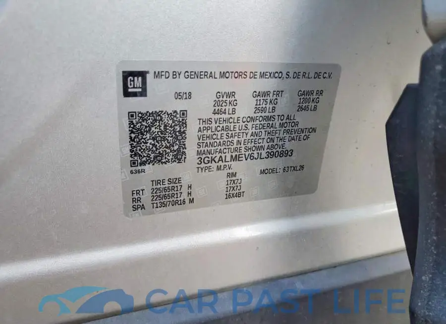 3GKALMEV6JL390893# 12