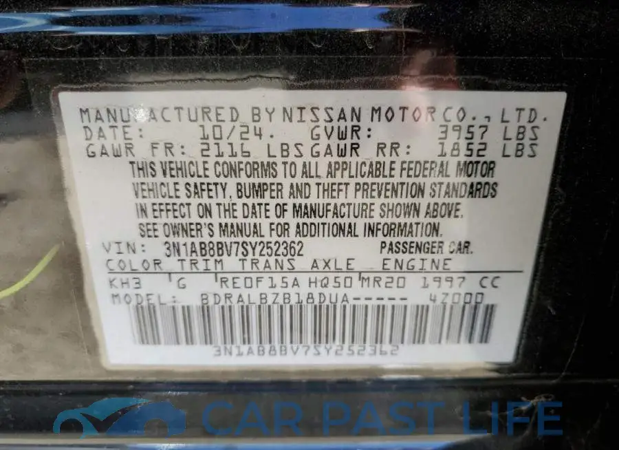 3N1AB8BV7SY252362# 13