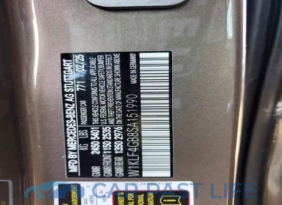 W1KLF4GB8SA151990# 12