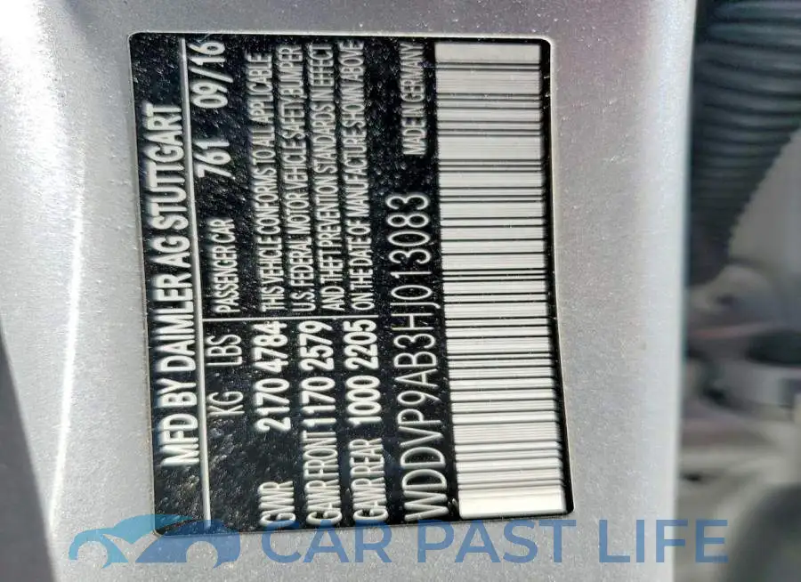 WDDVP9AB3HJ013083# 13
